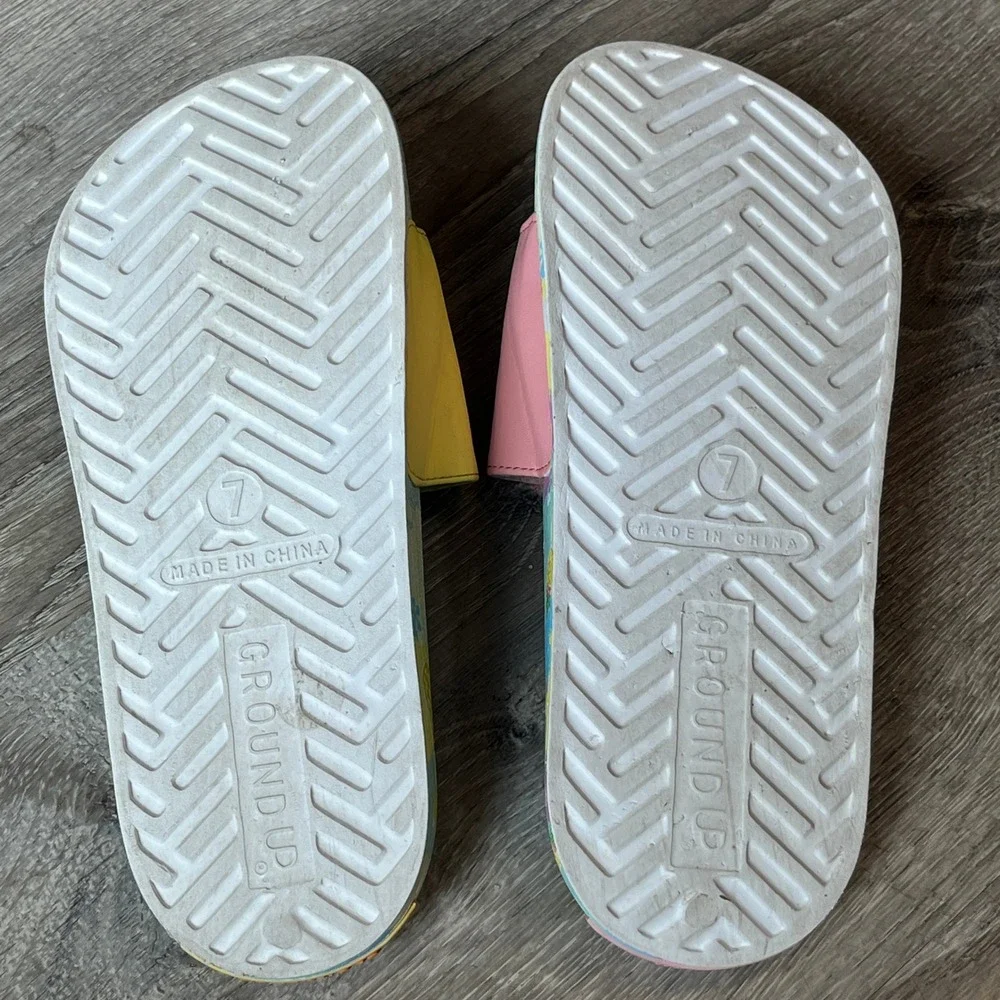 Ground Up SpongeBob SquarePants Patrick Star Kids Slide Sandals Size 7 Mismatch